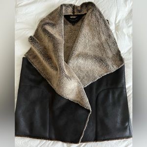 Marc New York faux leather & fur vest like new!!